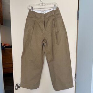 Studio Nicholson Dordoni Volume Trousers Tan, Size 1/small